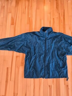 Spalding Apparel Teal Men's Windbreaker Jacket Vintage 90s Large